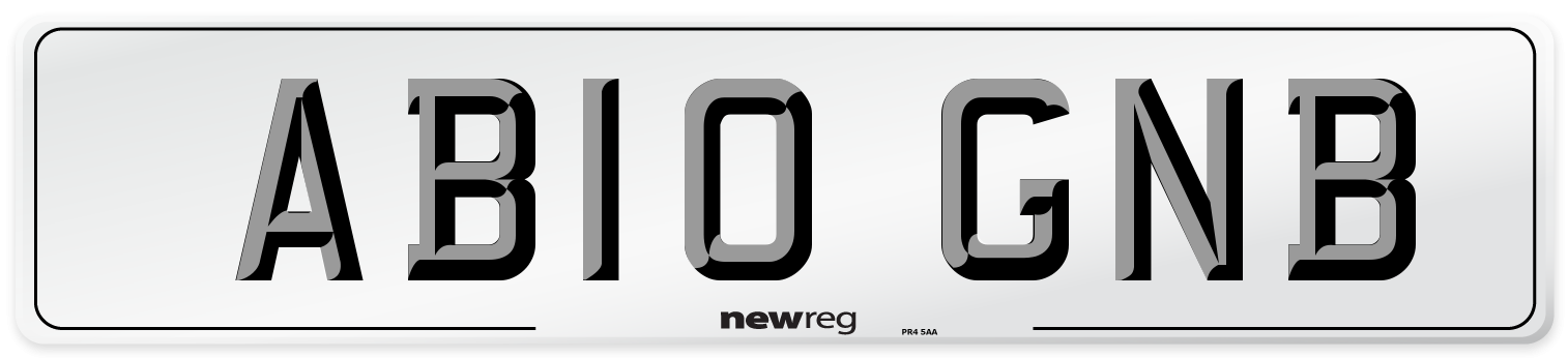 AB10 GNB Number Plate from New Reg